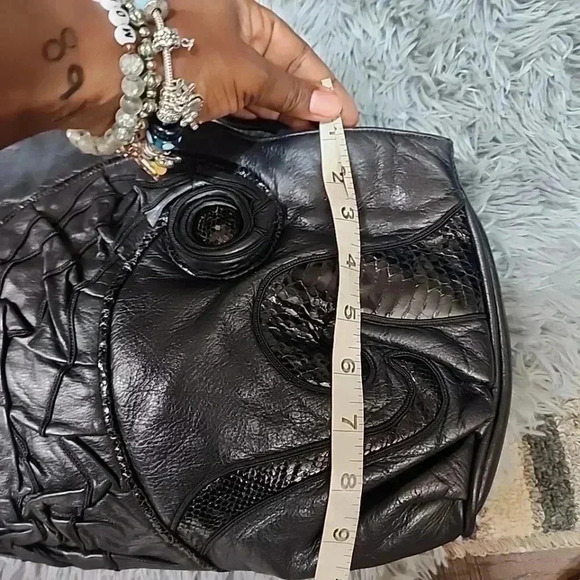 AMANO Vintage 70s Leather Gourgeous  shoulder bag - Picture 8 of 15